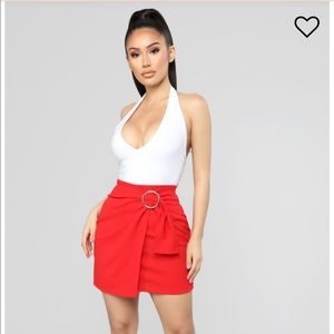 ❤️“Almost Official” Red Fashionnova Skirt❤️